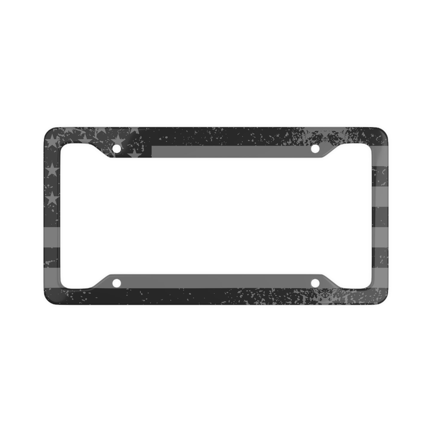 U.S Flag Black & Gray - License Plate Frame