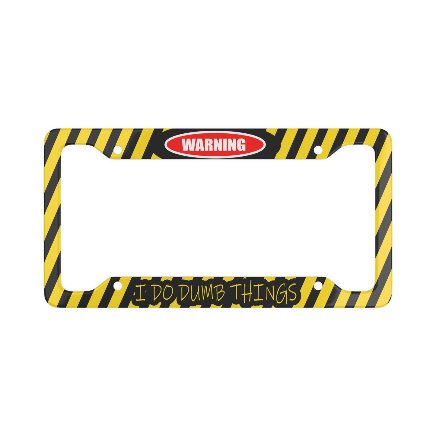 Warning - License Plate Frame