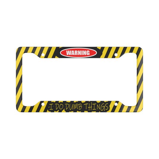 Warning - License Plate Frame