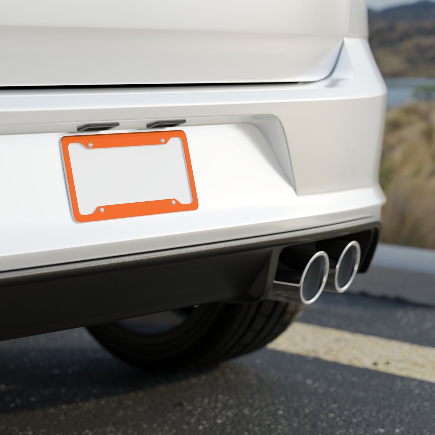 Solid Orange - License Plate Frame