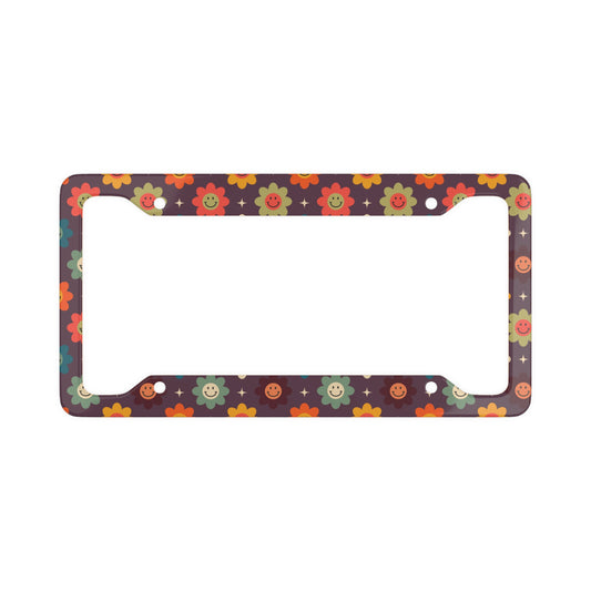 Smily Floral Pattern - License Plate Frame