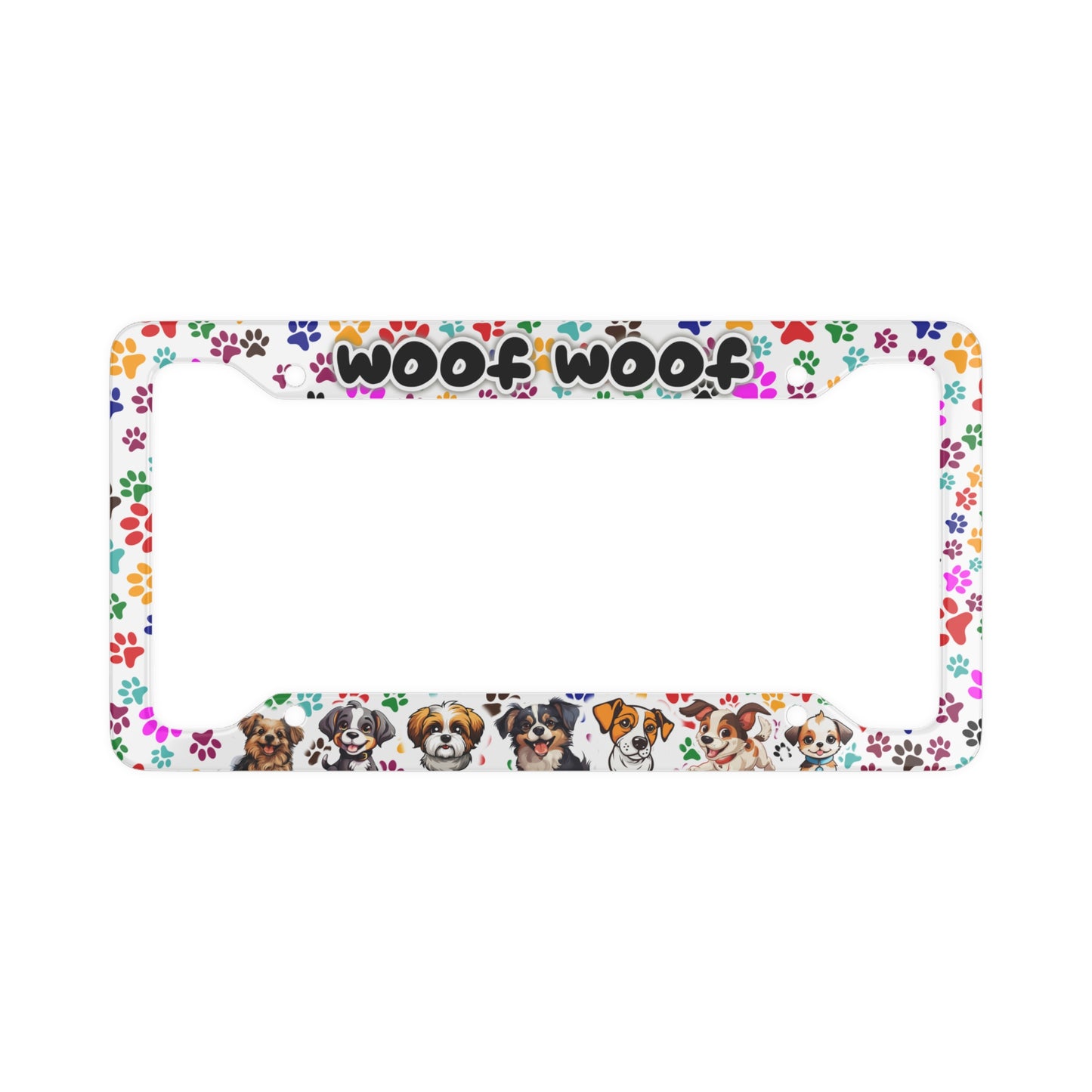 Woof Woof - License Plate Frame