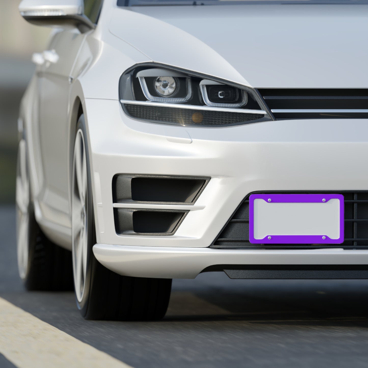 Solid Violet - License Plate Frame