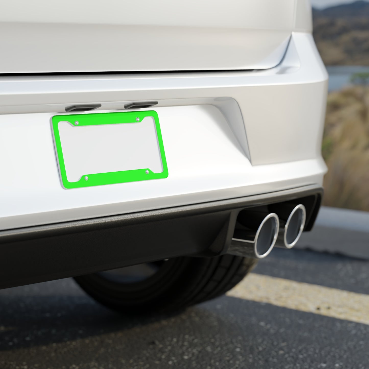 Solid Green - License Plate Frame