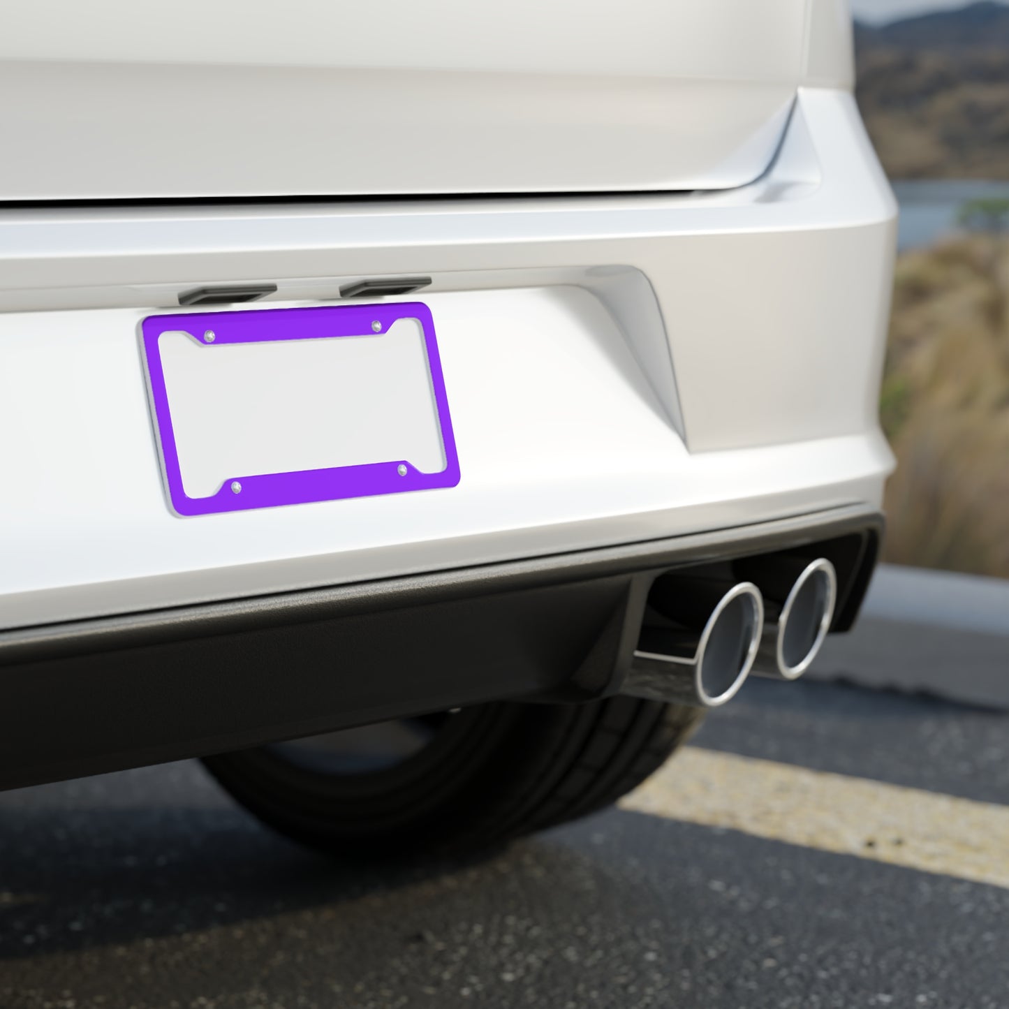 Solid Violet - License Plate Frame