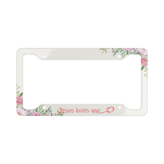 Jesus loves you - License Plate Frame