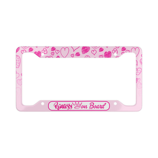 Princess On Board - License Plate Frame